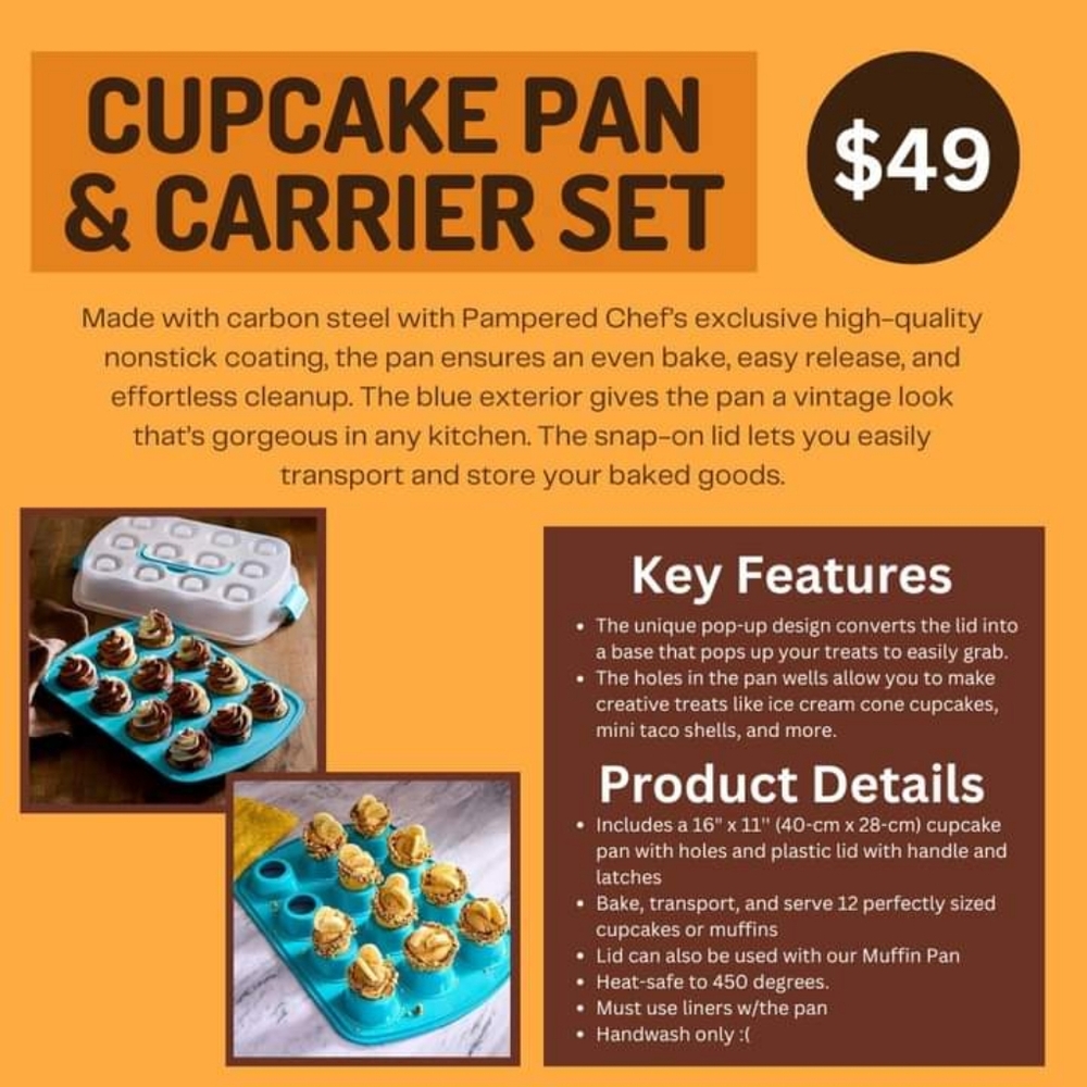 Pampered Chef cupcake tray! New fall release!